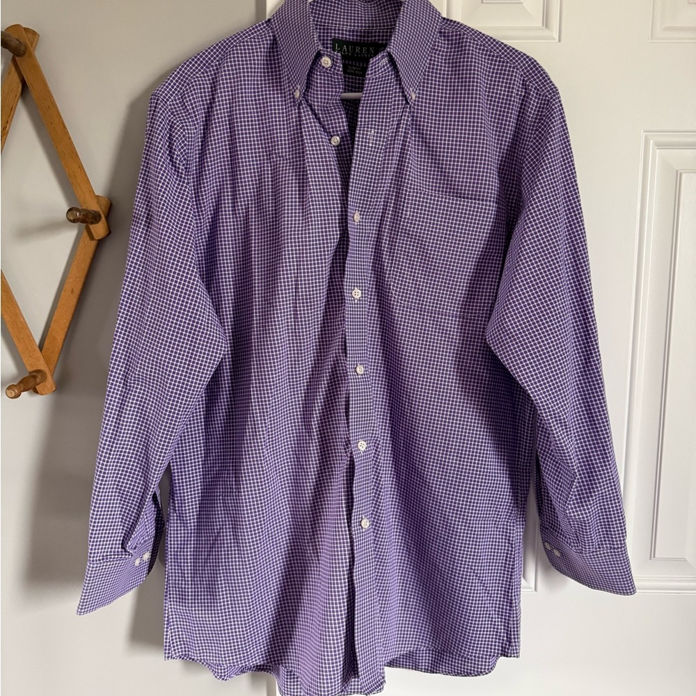 Lauren Ralph Lauren Men's Purple Gingham Shirt